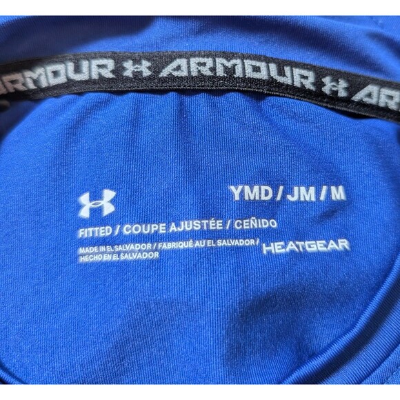 Lot Of 2 Under Armour Size YM Compression Tank Tops Fitted Sleeveless HeatGear - Picture 5 of 10